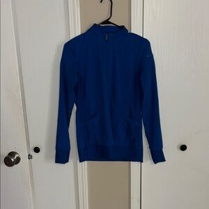 Vibrant Blue Full-Zip scrub Jacket